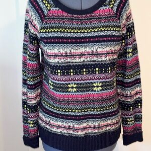 Caslon Multicolor Striped Women's Sweater